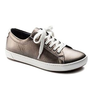 Birkenstock Women's Arran Metallic Bronze Sneaker with White Laces size 38